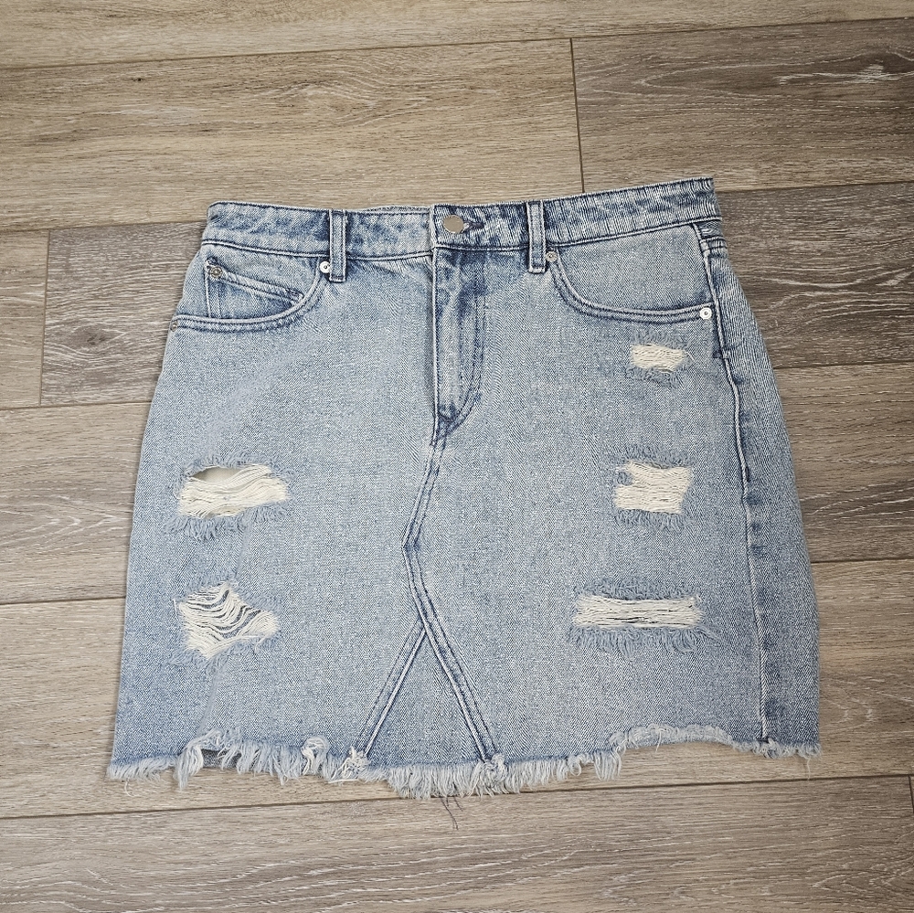 Womens Volcom Denim Mini Skirt sz 10